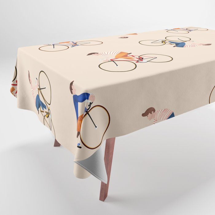 Bike Pattern Tablecloth Gallery Image 1