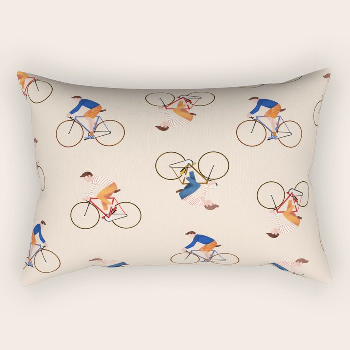 Bike Pattern Rectangular Pillow Gallery Image 2