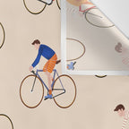Bike Pattern Wall Tapestry Gallery Image 3