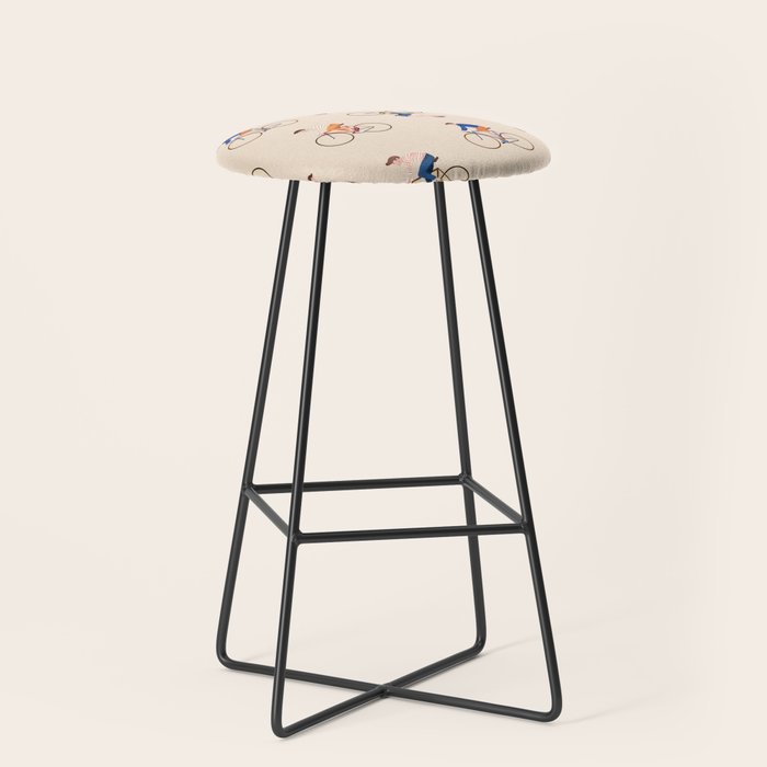Bike Pattern Stool Gallery Image 1