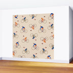 Bike Pattern Wall Mural Gallery Image 2