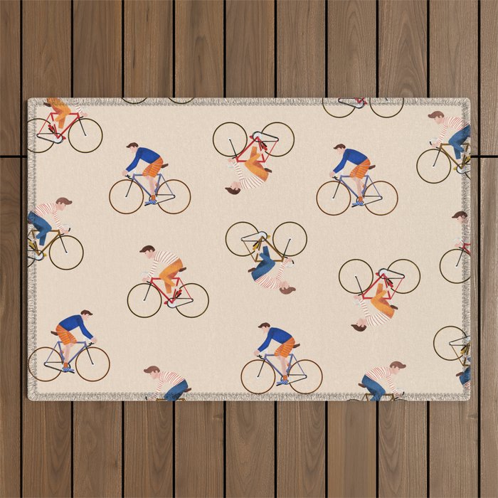 Bike Pattern Outdoor Rug Gallery Image 1