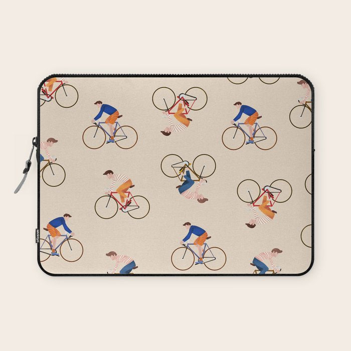 Bike Pattern Laptop Sleeve Gallery Image 1