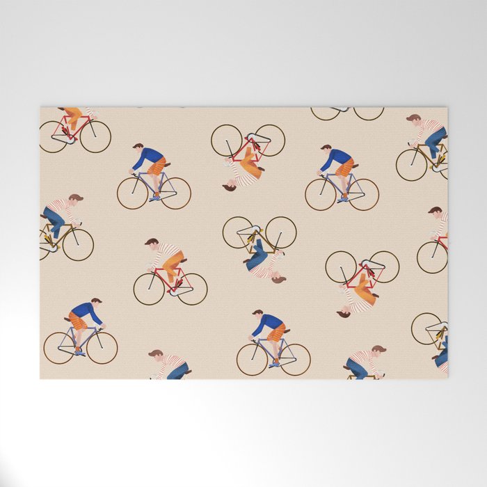 Bike Pattern Welcome Mat Gallery Image 1