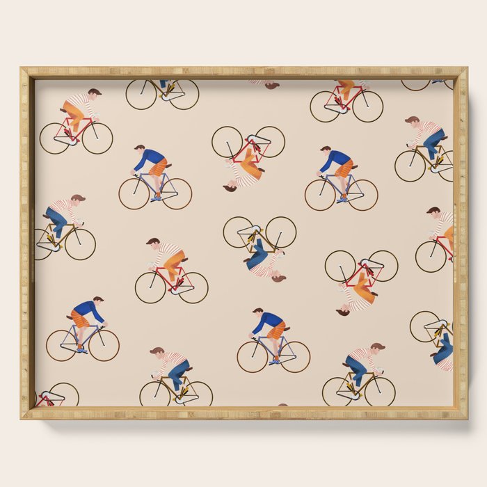 Bike Pattern Serving Tray Gallery Image 1