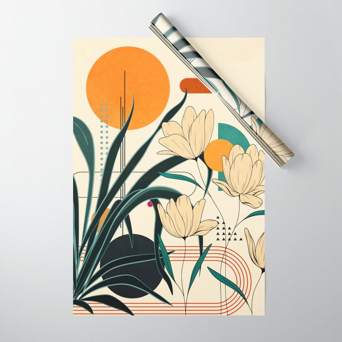Petals Garden Geometry 2 Wrapping Paper Gallery Image 1