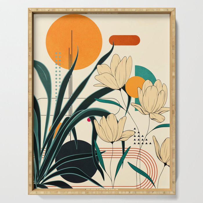 Petals Garden Geometry 2 Serving Tray Gallery Image 1