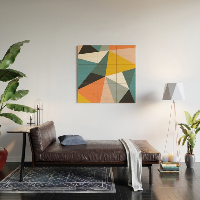 Modern Geometric 36 Wood Wall Art Gallery Image 2
