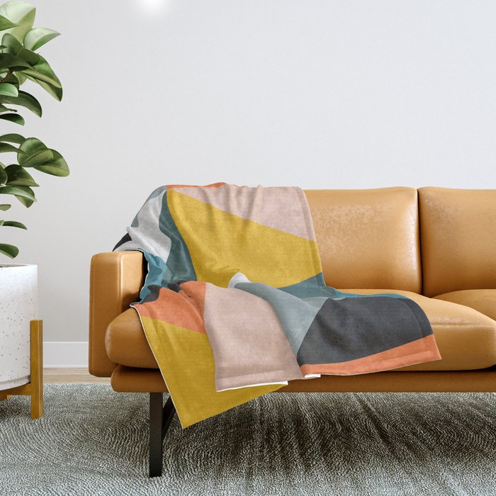 Modern Geometric 36 Throw Blanket Gallery Image 1