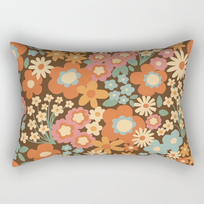Calendulas and daisies Rectangular Pillow Gallery Image 1