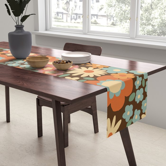 Calendulas and daisies Table Runner Gallery Image 2