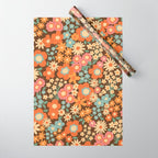 Calendulas and daisies Wrapping Paper Gallery Image 1