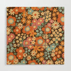 Calendulas and daisies Wood Wall Art Gallery Image 1
