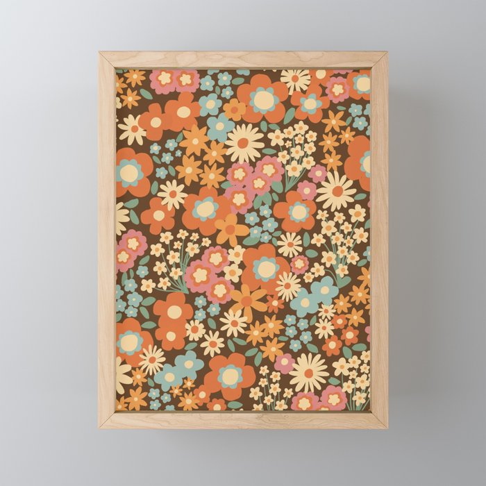 Calendulas and daisies Mini Art Print Gallery Image 1