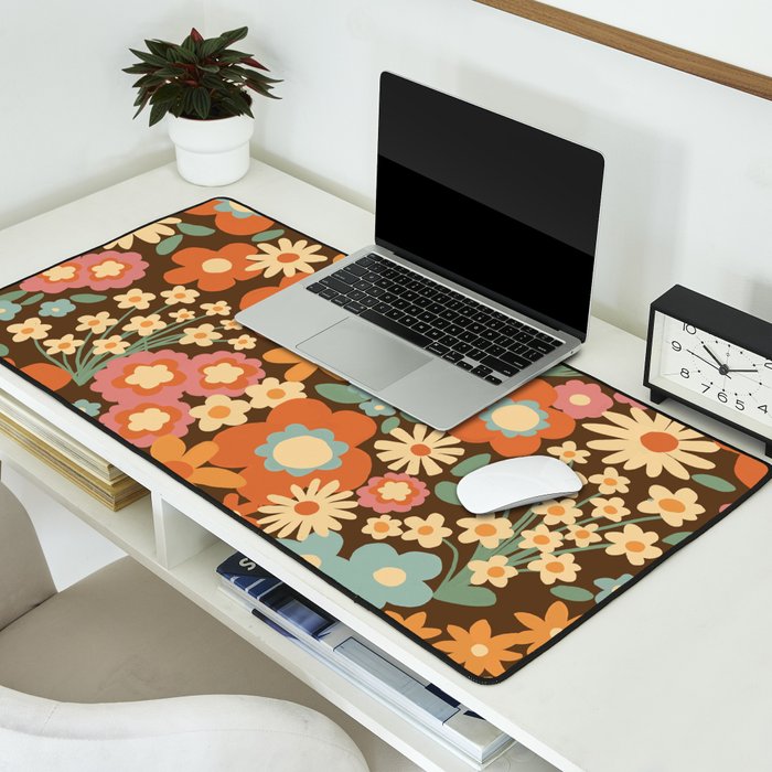 Calendulas and daisies Desk Mat Gallery Image 2