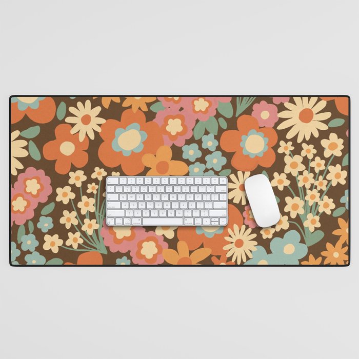 Calendulas and daisies Desk Mat Gallery Image 1