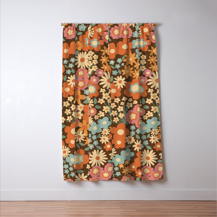 Calendulas and daisies Window Curtain Gallery Image 3