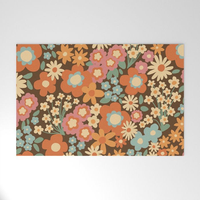 Calendulas and daisies Welcome Mat Gallery Image 1