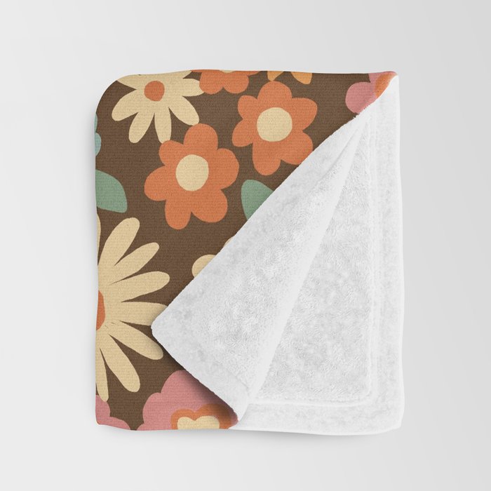 Calendulas and daisies Throw Blanket Gallery Image 3