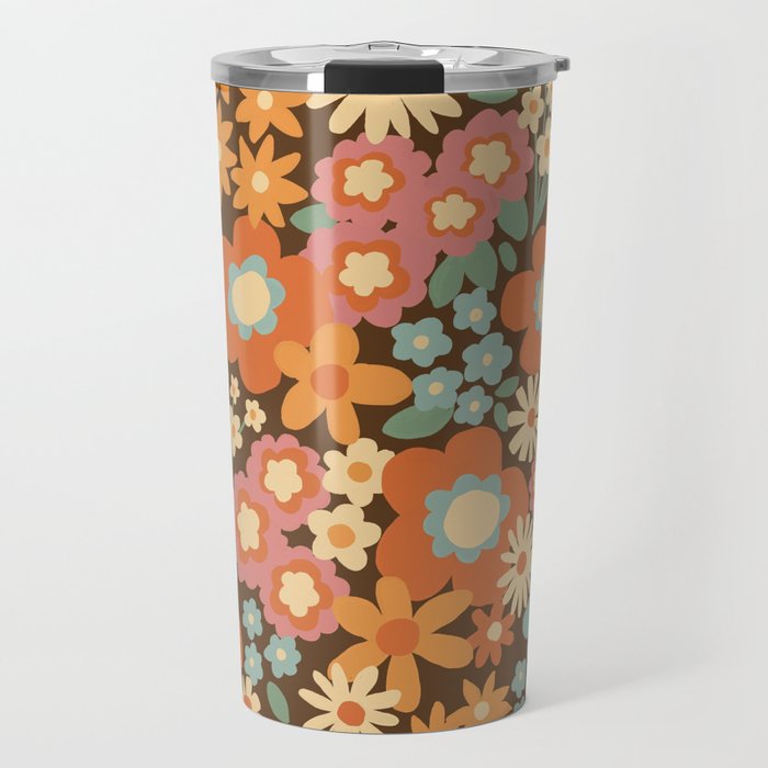 Calendulas and daisies Travel Mug Gallery Image 1