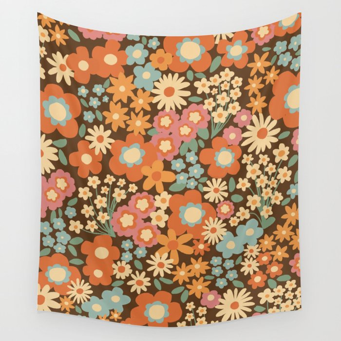 Calendulas and daisies Wall Tapestry Gallery Image 4