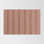farmhouse stitch - rust Rug Gallery Image 2
