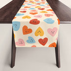 Happy Smiley Heart Table Runner Gallery Image 1