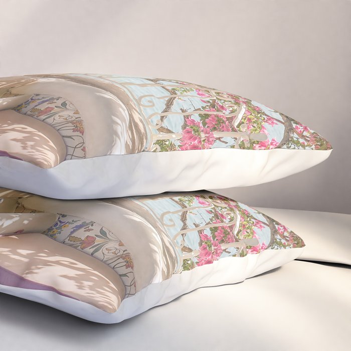 Sorrento Vibes | Balcony In Italy With Pink Flowers Photo Print | Summer Travel Photography Pillow Sham Gallery Image 3