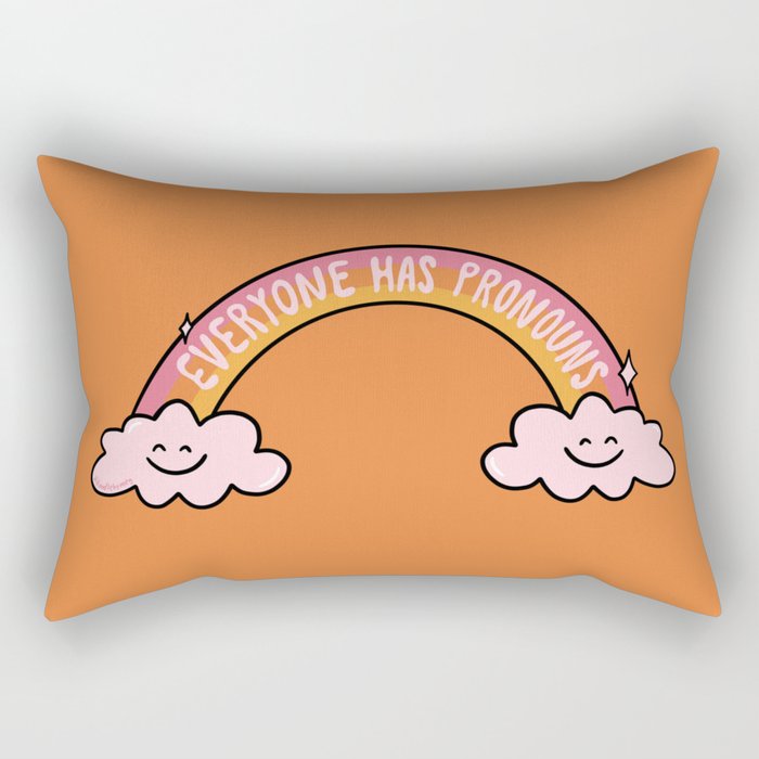 Everyone has Pronouns Rectangular Pillow Gallery Image 2