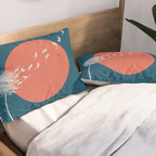 Cat and Plant 25: Cat Dandelion Pillow Sham Gallery Image 2