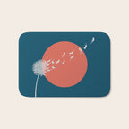 Cat and Plant 25: Cat Dandelion Bath Mat Gallery Image 1