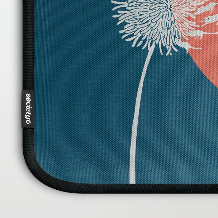 Cat and Plant 25: Cat Dandelion Laptop Sleeve Gallery Image 3