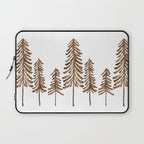 Pine Trees - Sepia Palette Laptop Sleeve Gallery Image 1