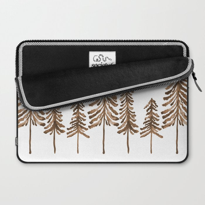 Pine Trees - Sepia Palette Laptop Sleeve Gallery Image 2