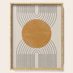 Minimal Line, Arch, Gold Sun Serving Tray Gallery Image 1