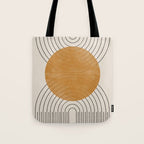 Minimal Line, Arch, Gold Sun Tote Bag Gallery Image 1
