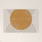 Minimal Line, Arch, Gold Sun Welcome Mat Gallery Image 1