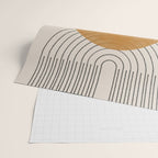 Minimal Line, Arch, Gold Sun Wrapping Paper Gallery Image 2