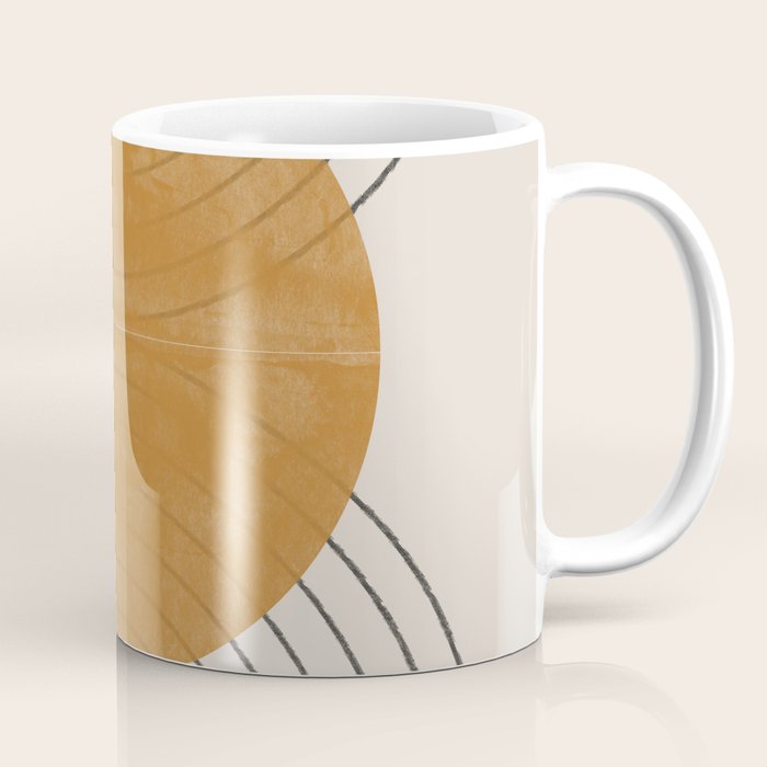 Minimal Line, Arch, Gold Sun Coffee Mug Gallery Image 1