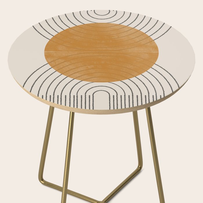 Minimal Line, Arch, Gold Sun Side Table Gallery Image 2