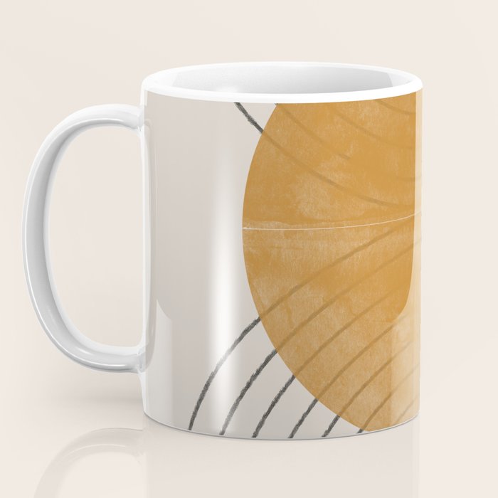 Minimal Line, Arch, Gold Sun Coffee Mug Gallery Image 3