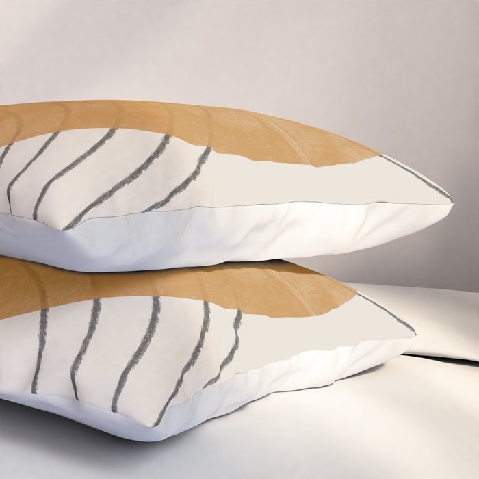 Minimal Line, Arch, Gold Sun Pillow Sham Gallery Image 3