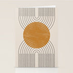 Minimal Line, Arch, Gold Sun Stationery Card Gallery Image 2