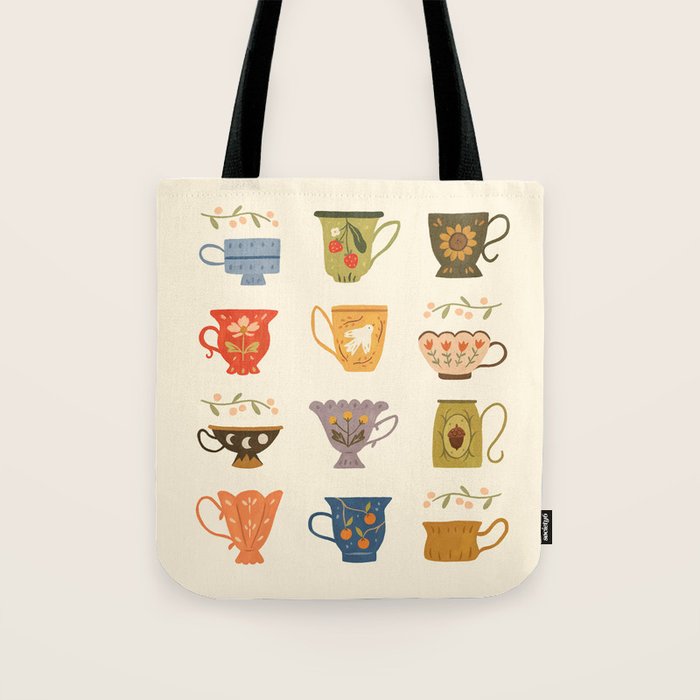 Teacup Collection Tote Bag Gallery Image 1