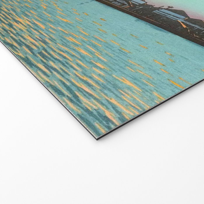 Hasui Hama-cho Riverbank Japanese Woodblock Print Welcome Mat Gallery Image 2