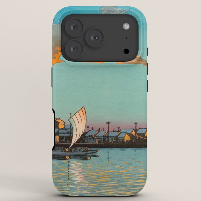 Hasui Hama-cho Riverbank Japanese Woodblock Print iPhone Case Gallery Image 7