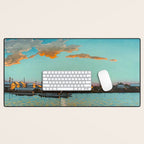 Hasui Hama-cho Riverbank Japanese Woodblock Print Desk Mat Gallery Image 1