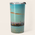 Hasui Hama-cho Riverbank Japanese Woodblock Print Travel Mug Gallery Image 2
