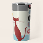 Mid-Century Modern Art Cats Travel Mug Gallery Image 1
