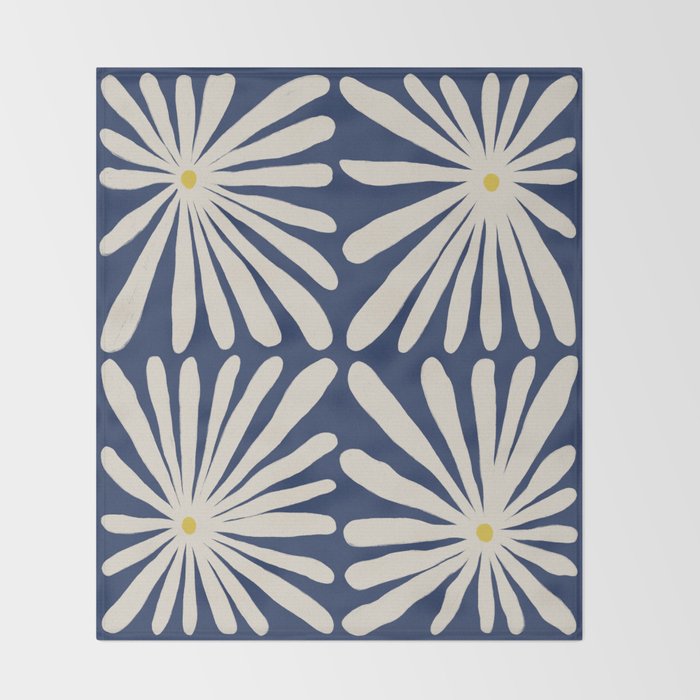 Lazy Daisies #1 Throw Blanket Gallery Image 2